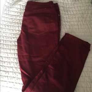 Dark red skinny jeans by The Limited! Worn once.